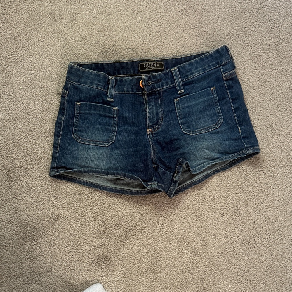 Guess Women's Dark Blue Jean Shorts